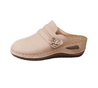 Générique Pantoufles À Fleurs Découpées Pour Femme - Confortables - Sandales Compensées À Enfiler - Respirantes - Bout Fermé - Chaussures De Marche D'Été - Décontractées Claquette