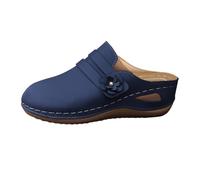 Générique Pantoufles À Fleurs Découpées Pour Femme - Confortables - Sandales Compensées À Enfiler - Respirantes - Bout Fermé - Chaussures De Marche D'Été - Décontractées Claquette