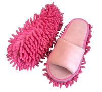 Générique Pantoufles de Nettoyage de Sol en Microfibre avec Tissu éponge pour Femme Pantoufles Nettoyage Réutilisables en Microfibre, Chaussons Paresseux pour Le Nettoyage du Sol