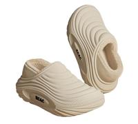 Générique Pantoufles En Coton Imperméables Avec Une Sensation De Marche Sur Les Nuages, Chaussures De Couple Chaudes Et Antidérapantes En Coton For La Maison D'hiver(White,41-42)