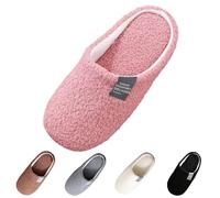 Générique Pantoufles en Mousse à mémoire, Chaussons Femme Hiver, Pantoufle Femme, Chaussons Maison en Peluche Chaude Doublure Chaussures Antidérapantes Légères et Respirantes pour Intérieur