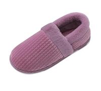 Générique Pantoufles Peluche Fermé pour Femme Chaude Chaussons Confortables Doublées en Polaire De Chambre Chaussons d'hiver Douces Pantoufles Pliables pour Intérieur Et Extérieur, Bois Plancher