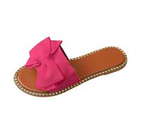 Générique Pantoufles Plates À Nœud Papillon pour Femme, Confortables et élégantes Style féminin, Parfaites pour intérieur extérieur et la Plage, pour l’été et Les Rendez-Vous informels