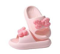 Générique Pantoufles Toutes Saisons pour Filles, Chaussures d'Intérieur et d'Extérieur à Motif Nœud pour Grandes Filles, Chaussures Confortables à la Maison (35 Big Kids)