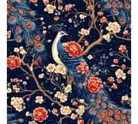 Générique Paon Fleurs Papier Peint Épaissir Mat Auto Adhésif 44x1000 cm Peinture Décoration Meubles Autocollants Amovible Comptoir Contact Papier Stickers Muraux pour Bains Salon Chambre