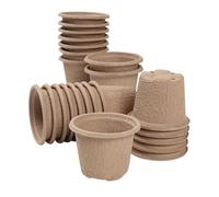 Générique Paper Pulp Seedling Cups - 4-Hole Round Nutrient Pots | for Leaf Cuttings Sprouts Vegetable Seeds | Gardening