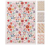 Générique Papier De d'argile - Papier Soluble dans l'eau, De Sublimation Teint Pré-imprimé, Impression Auto-adhésive Réutilisable, Feuilles De D'argiles Polymères Florales Colorées |