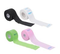 Générique Papier de Protection du Cou Jetable 100 Pièces, 4 Rouleaux de Bandes Élastiques Résistantes et Souples, Protection Hygiénique pour Salon de Coiffure, Coupe Cheveux et Barbier