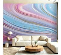 Générique Papier Peint 200 x 140 cm（WxH,Tapisserie Murale Intissée Effet Multicolore - Décoration Rêve De Luxe Fluide Dégradé Rayures Murale pour Salon Chambre Bureau Chambre De Fille Pose Facile