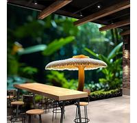 Générique Papier peint 200x140cm Champignon papier peint brique La Créativité Des Enfants Toile décorative sans couture, look peinture à l’huile, pour pièce de réception ou salle d’attente