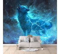 Générique papier peint 3d 250x180cm Loup-Tonnerre De Science-fiction papier peint mural chambre Décoration murale 3D sur toile de peinture à l’huile sans joint pour salon moderne ou mur TV EB24-9044
