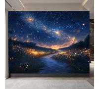 Générique papier peint 3d 500x280cm Chemin Du Ciel Nocturne papier peint adhesif mural cuisine Impression 3D sur toile artistique sans couture, pour un mur d’accent dans un bureau ou salon EB24-7135