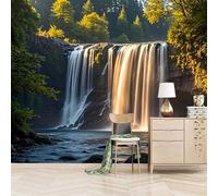 Générique papier peint 3d 500x280cm Forêt De Cascades papier peint adhesif mural cuisine Impression 3D sur toile artistique sans couture, pour un mur d’accent dans un bureau ou salon EB24-1215