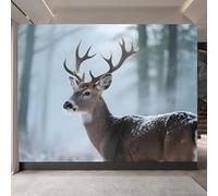 Générique papier peint 3d 500x280cm Forêt D'élans papier peint adhesif mural cuisine Impression 3D sur toile artistique sans couture, pour un mur d’accent dans un bureau ou salon EB24-2240