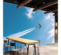 Générique papier peint 3d 500x280cm L'avion Décolle papier peint adhesif mural cuisine Impression 3D sur toile artistique sans couture, pour un mur d’accent dans un bureau ou salon EB24-3759