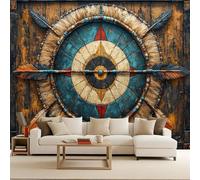 Générique papier peint 3d 500x280cm Totem Indien à Plumes papier peint adhesif mural cuisine Impression 3D sur toile artistique sans couture, pour un mur d’accent dans un bureau ou salon EB24-6345