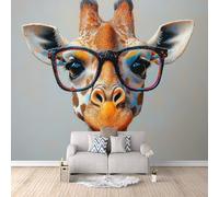 Générique Papier Peint 3D Girafe, Poster Mural Chambre Animaux Intéressantspour Chambre Décoration Papier Peint Moderne Solution Rénovation Rapide Pose Facile Écologique 450X315cm