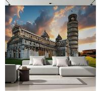 Générique Papier Peint 3D Intissé Architecture Romane 400x280 cm Fresque Murale Impression HD Effet Relief Classique Décoration Murale Moderne pour Salon Chambre Bureau Sans Cadre 21A-9