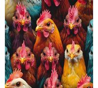 Générique Papier Peint 3D Motifs Texture Coloré Coq Plumes Animaux Durable Résistant à l'Eau et Nettoyage Facile Idéal pour Salon Chambre Bureau ou Salle de Jeux Tapisserie Adhésive 44 cm x 1000 cm