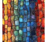 Générique Papier Peint 3D Motifs Texture Coloré Fragmenté Art Durable Résistant à l'Eau et Nettoyage Facile Idéal pour Salon Chambre Bureau ou Salle de Jeux Tapisserie Adhésive 53 cm x 1000 cm
