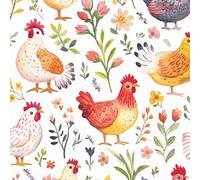 Générique Papier Peint 3D Motifs Texture Coq Fleurs Feuilles Animaux Durable Résistant à l'Eau et Nettoyage Facile Idéal pour Salon Chambre Bureau ou Salle de Jeux Tapisserie Adhésive 53 cm x 1000 cm