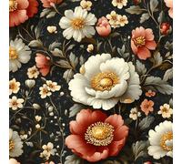 Générique Papier Peint 3D Motifs Texture Fleurs Rose Feuilles Vert Durable Résistant à l'Eau et Nettoyage Facile Idéal pour Salon Chambre Bureau ou Salle de Jeux Tapisserie Adhésive 60 cm x 500 cm