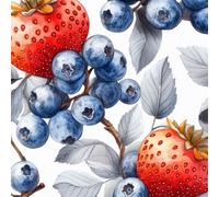 Générique Papier Peint 3D Motifs Texture Fraise Myrtille Fruit Durable Résistant à l'Eau et Nettoyage Facile Idéal pour Salon Chambre Bureau ou Salle de Jeux Tapisserie Adhésive 60 cm x 500 cm