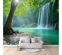 Générique Papier Peint 3D Panoramique Automne Intissé Papier Peint 450 × 315 cm Cascade Avec Paysage Forestier Photo Mural Moderne Poster XXL, Pour Salon Chambre Tv Fond Murale Décoration