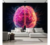 Générique Papier Peint 3D Panoramique Cerveau Muraux Geant Mat Poster Abstrait Moderne Fresque Murale Wallpaper pour Salon Bureau Chambre d'enfants Décor 300x210 cm F-131