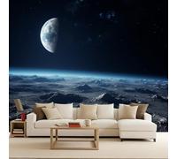 Générique Papier Peint 3D Panoramique Galaxie 366x256 cm XXL Muraux Univers Terre Papier Peint intissé Style Science-Fiction Pour Chambre Salon Personnalisé Décoration Murale