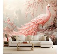 Générique Papier Peint 3D Panoramique Paon 366x256 cm XXL Muraux Animal Papier Peint intissé Cherry Blossom Pour Chambre Salon Personnalisé Décoration Murale
