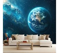 Générique Papier Peint 3D Panoramique Terre 366x256 cm XXL Muraux Ciel Étoilé Voie Lactée Papier Peint intissé Galaxie Pour Chambre Salon Personnalisé Décoration Murale