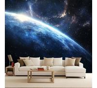 Générique Papier Peint 3D Panoramique Terre 366x256 cm XXL Muraux Espace Planète Papier Peint intissé Galaxie Pour Chambre Salon Personnalisé Décoration Murale