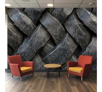 Générique Papier peint 3D Pwallpaper Texture tissée Roche montagneuse, Revêtement mural en tissu polyester pour décoration maison salon chambre escaliers hall