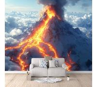 Générique Papier Peint 3D Volcan, Papier Peint 3D Nature 150X105Cm Fresque wallpaper Moderne 3D Poster Mural Géant Décoration Murale Salon Chambre Enfant Facile À Poser