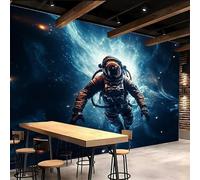 Générique Papier peint 450x315cm Astronaute papier peint panoramique 3d Univers Galaxie Ensemble mural 3D sur toile à l’huile, montage sans joint apparent, parfait pour salle à manger