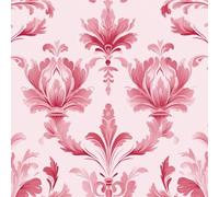 Générique Papier Peint à Décoller et à Coller Baroque 50×300cm Style Baroque Rouge Amovible et Imperméable Décoratif Papier Peint Autocollant en Vinyle pour Salon Chambre à coucher