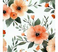 Générique Papier Peint à Décoller et à Coller Fleurs 40×300cm Plantes, Fleurs, Feuilles Vertes Amovible et Imperméable Décoratif Papier Peint Autocollant en Vinyle pour Salon Chambre coucher