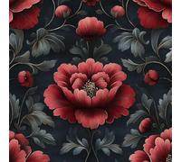 Générique Papier Peint à Décoller et à Coller Fleurs 50×300cm Fleur De Pivoine Rouge Amovible et Imperméable Décoratif Papier Peint Autocollant en Vinyle pour Salon Chambre à coucher