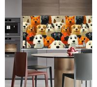 Générique papier peint adhesif 44 X100Lcm Chien Mignon papier peint cuisine Idéal pour transformer une vieille cuisine ou salle à manger sans grands travaux Z263866