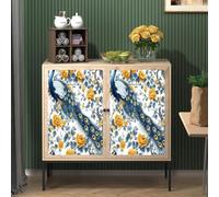 Générique papier peint adhesif 44 X100Lcm Fleurs Jaune Paon papier peint enfant Effet 3D réaliste, ajoute du caractère à n’importe quelle pièce - sans colle ni poussière Z262301