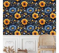 Générique papier peint adhesif 44 X100Lcm Fleurs Vintage Anti-tricotées papier peint enfant Effet 3D réaliste, ajoute du caractère à n’importe quelle pièce - sans colle ni poussière Z263420