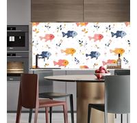 Générique papier peint adhesif 44 X100Lcm Poisson De Dessin Animé Coloré papier peint enfant Effet 3D réaliste, ajoute du caractère à n’importe quelle pièce - sans colle ni poussière Z262857