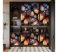 Générique papier peint adhesif 44 X300Lcm Papillons Colorés colle papier peint intissé Revêtement mural sans raccord apparent, facile à aligner pour un rendu professionnel Z262490