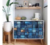 Générique papier peint adhesif 44 X500Lcm Patchs En Jean tapisserie murales papier peint Design floral autocollant, facile à appliquer sur murs lisses dans une chambre adulte Z260081