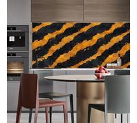 Générique papier peint adhesif 44 X500Lcm Texture Vintage Or Noir tapisserie murales papier peint Design floral autocollant, facile à appliquer sur murs lisses dans une chambre adulte Z261314