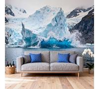 Générique Papier Peint Adhésif Imperméable Et Amovible, Motif Océan, Glaciers Et Paysage Naturel, Pour Chambre À Coucher, 160 Cm (H) X 250 Cm (L)