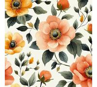 Générique Papier Peint Adhesif Mural Fleurs 40CM×15M Adhésif Épaissir Pour Meuble Chambre Armoire Papier Peint Feuillage Motif De Fleurs Jaunes Et De Feuilles Vertes Rouleau Decoratif Cuisine Lavable