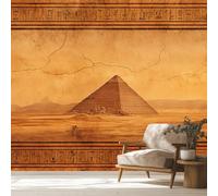 Generique Papier Peint Afrique Panoramique Murale, Intissé Papier Peint Pyramide égypte Paysage Salon Chambre Cuisine, Afrique Decoratif Mural 350 x 256 cm