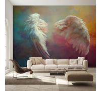 Générique Papier Peint Ailes d'Ange Papier Peint Panoramique Plume Papiers Peints Intissé Fresque Murale, Decoration Chambre Salon Wallpaper, 450 x 260 cm 9JD&0